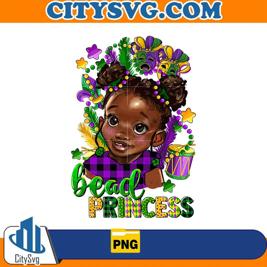 MardiGrasBlackWomanBeadPrincessPng