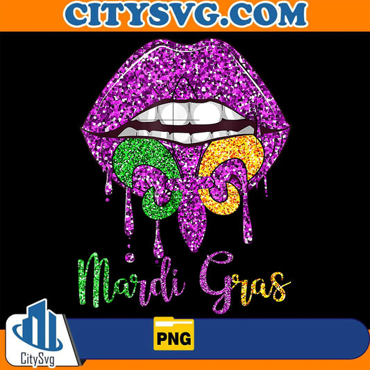 MardiGrasLipBitingDiamongShiningPng
