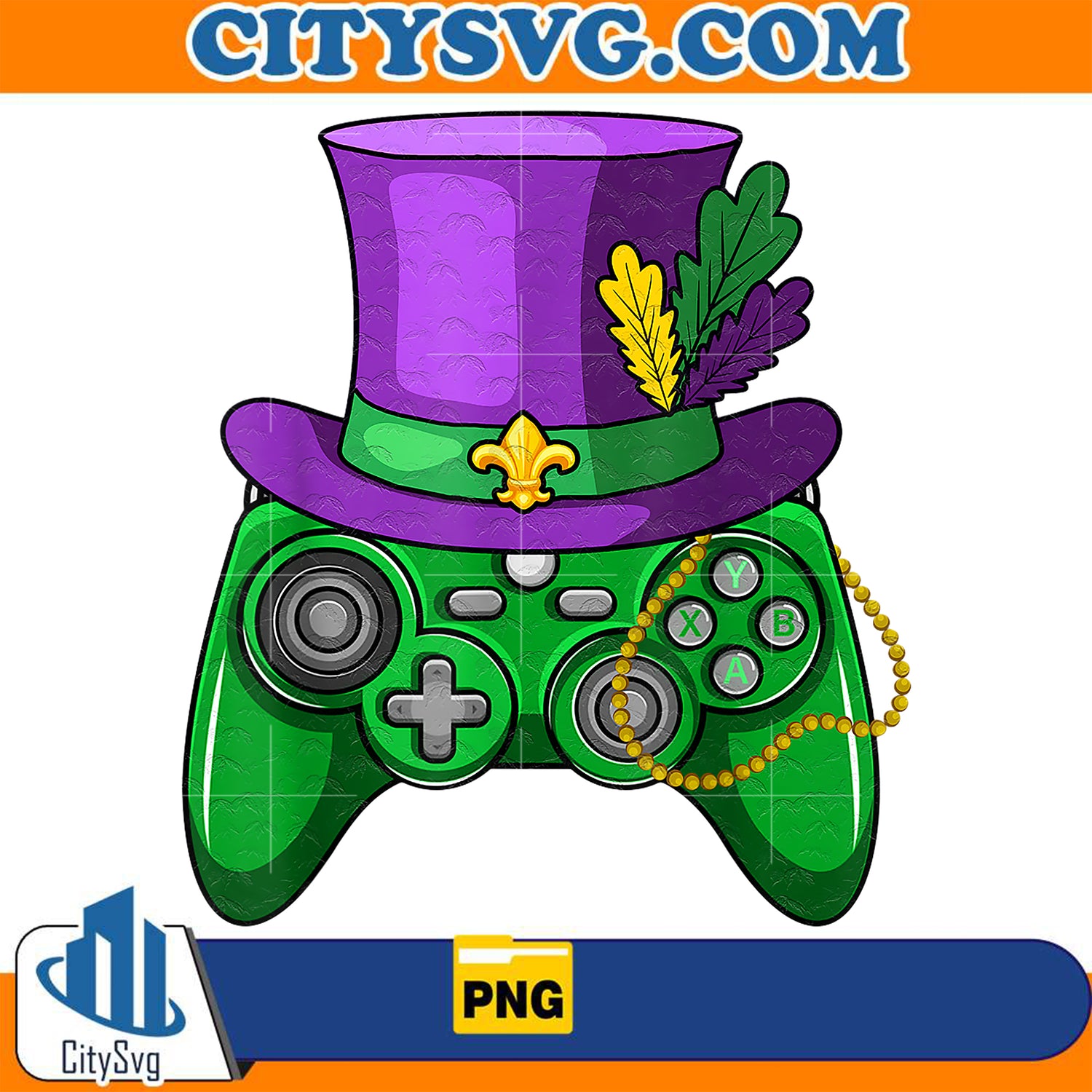 MardiGrasVideoGameControllerJesterPng