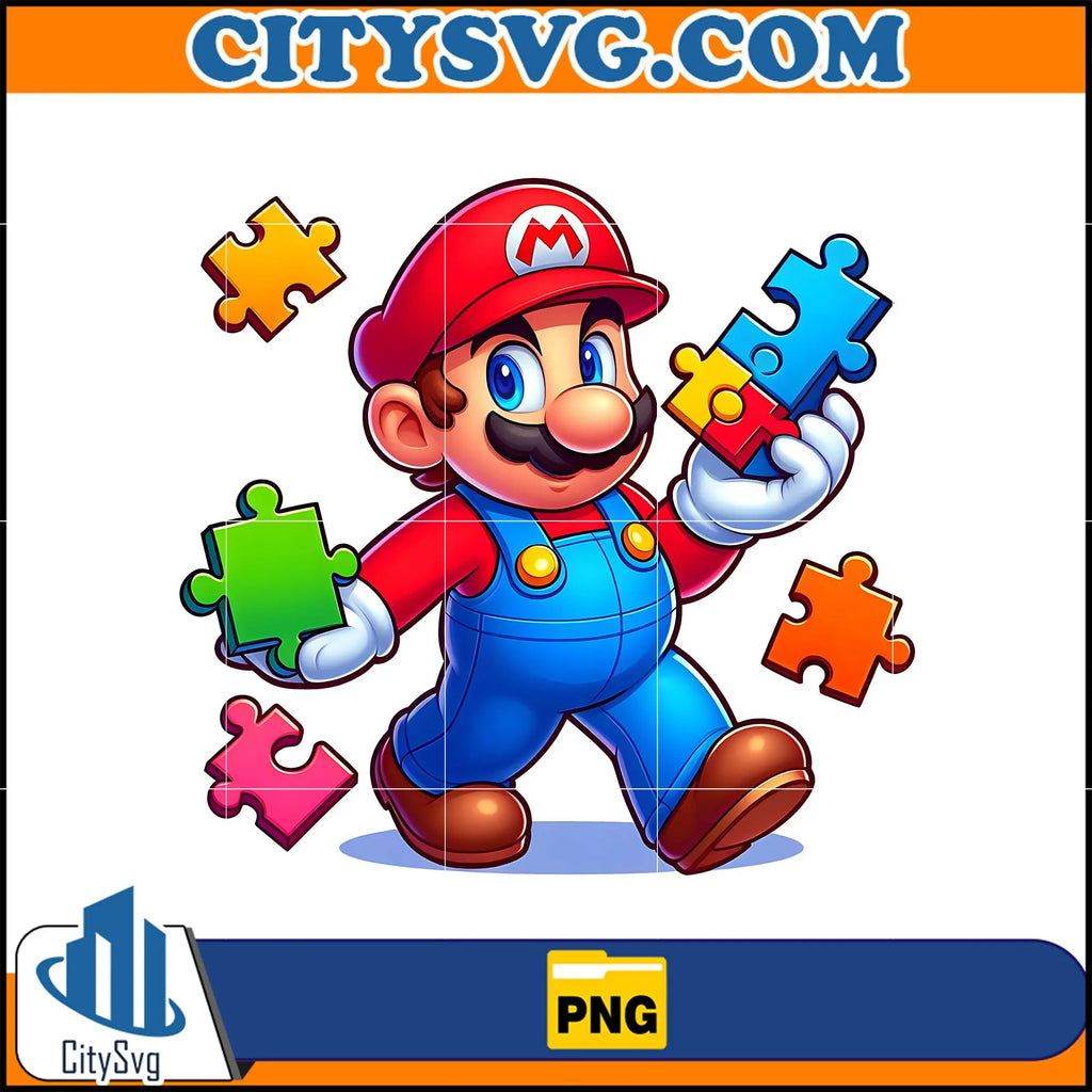 Mario Autism Png, Autism Cartoon Png, Autism Awareness Png, Be Kind Pn ...