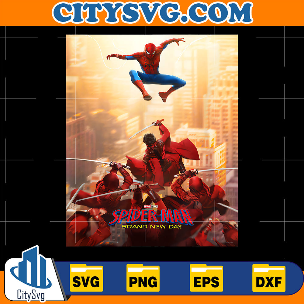 Marvel-Studios-Spider-Man-Brand-New-Day-Hand-Ninja-Poster-Svg