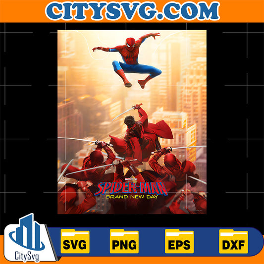 Marvel-Studios-Spider-Man-Brand-New-Day-Hand-Ninja-Poster-Svg