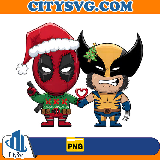 Marvel Deadpool Wolverine Christmas Png