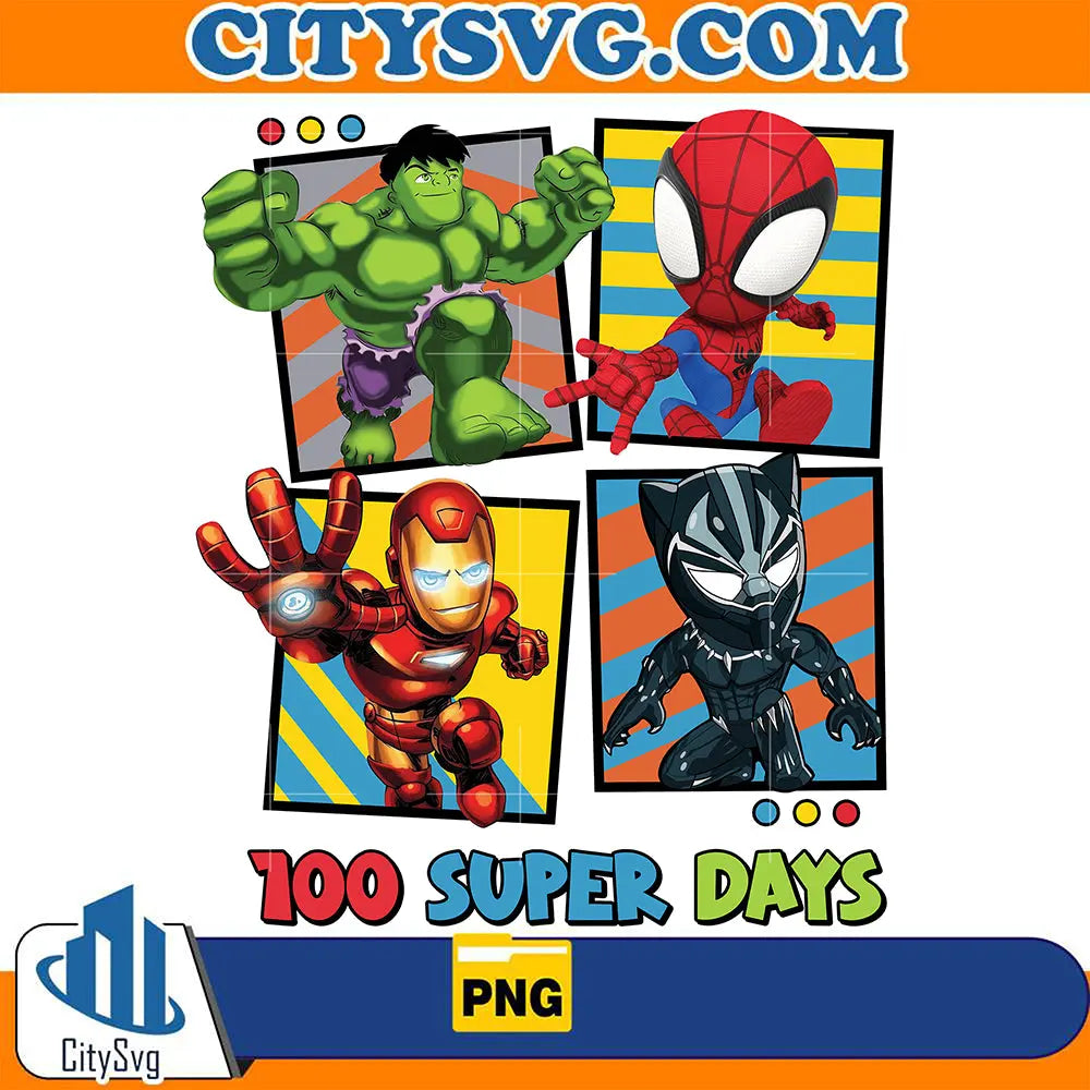 MarvelSuperHero100DayOfSchoolPng