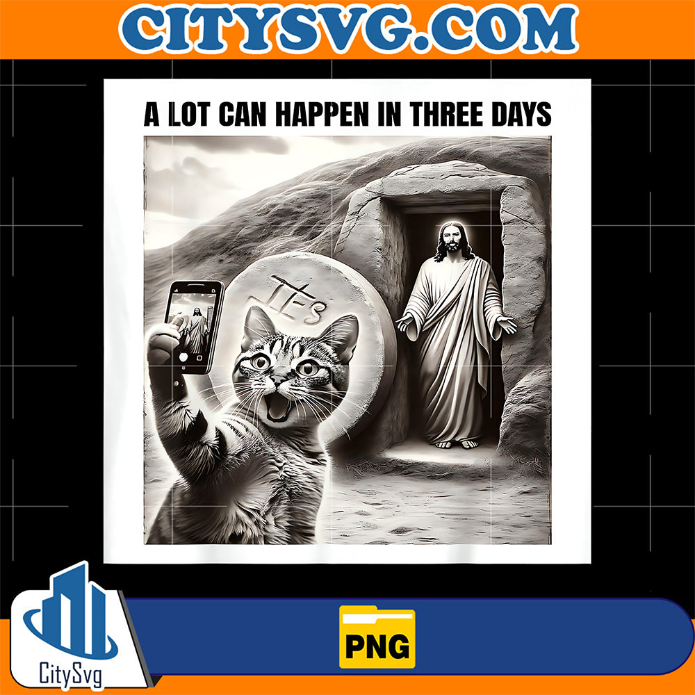 Meme-Cat-Taking-Selfie-Jesus-Resurrection-Christian-Png