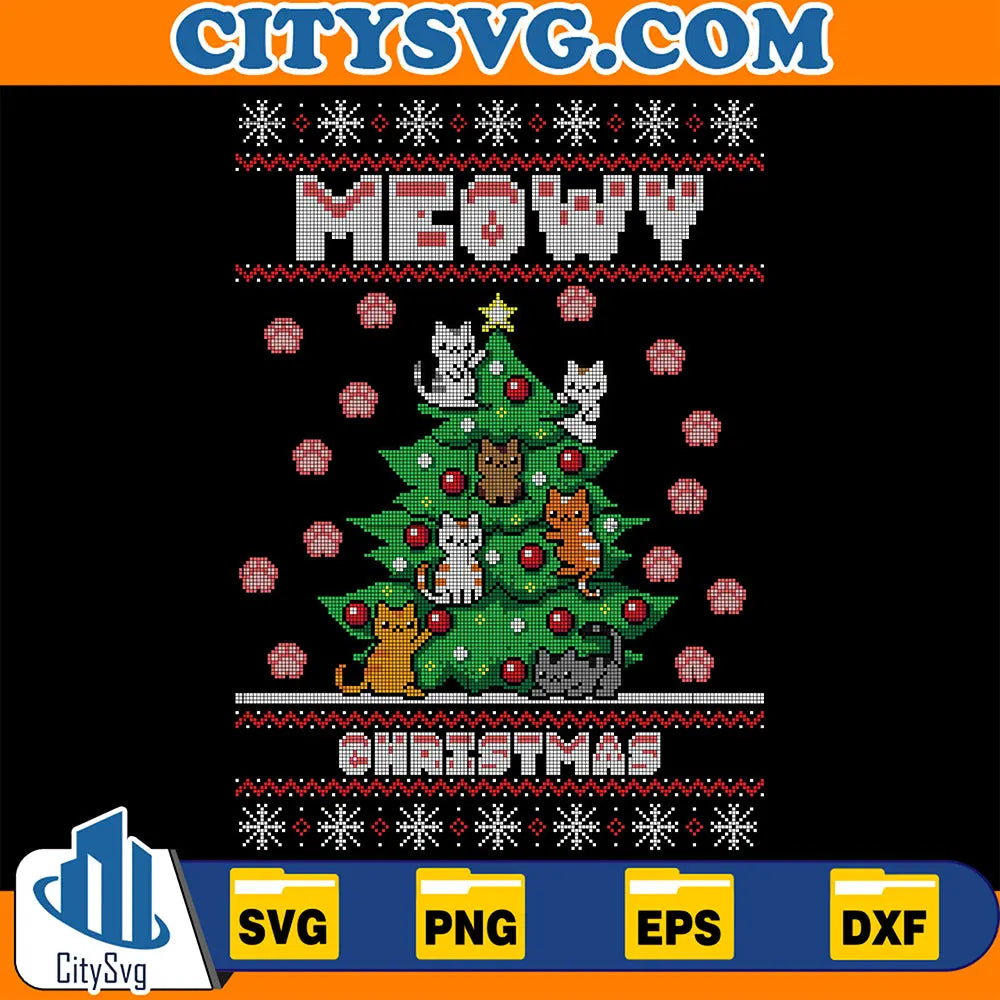 MeowyChristmasUglyChristmasSvg