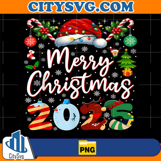 Merry-Christmas-Red-Santa-Hat-Reindeer-Xmas-Matching-Family-Png