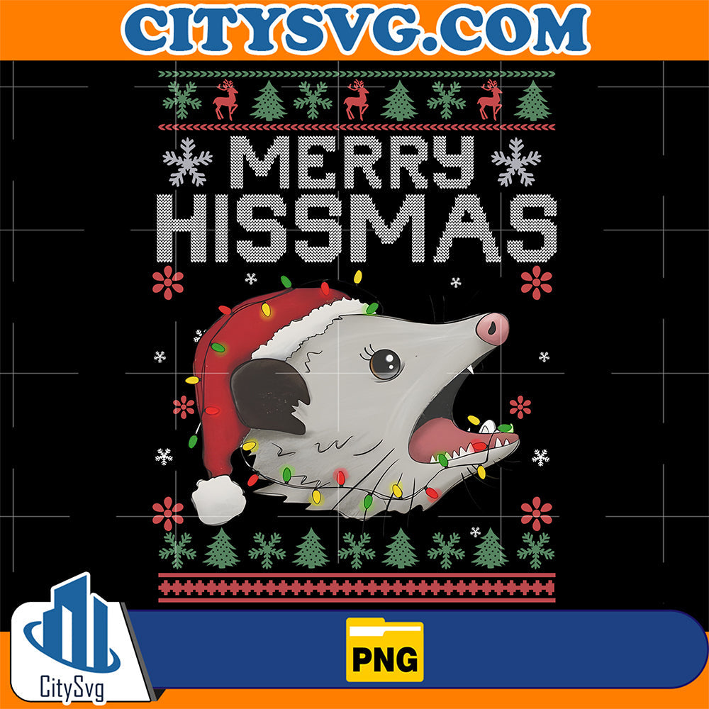 Merry-Hissmas-Opossum-Png