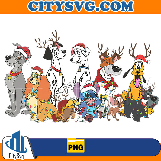 Merry Christmas Disney Dogs Png