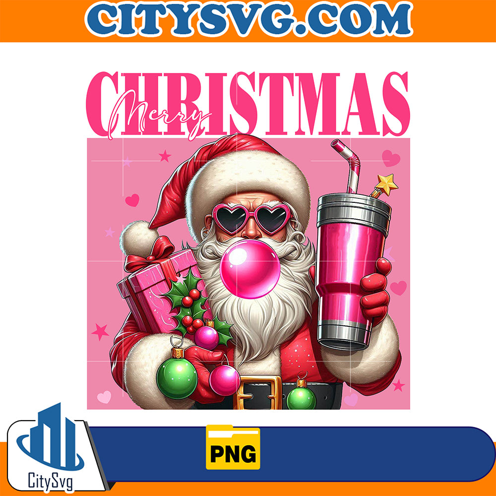 MerryChristmasSantaClausBlowingBubbleValentinePng_2