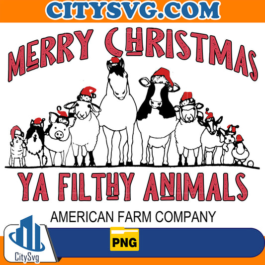 MerryChristmasYaFilthyAnimalsAmericanFarmCompanyPng