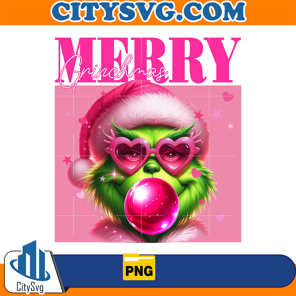 MerryGrinchmasBlowingBubbleValentinePng