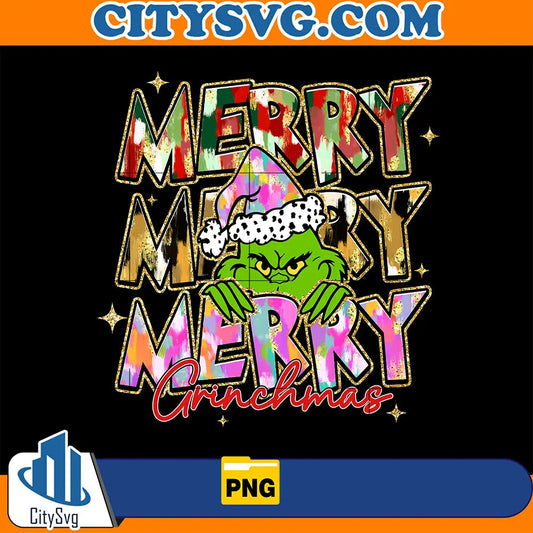 MerryGrinchmasFaceChristmasPng