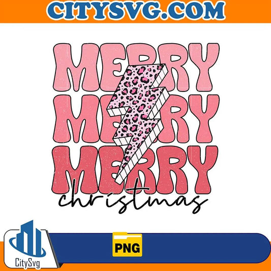 MerryRetroChristmasPinkPng