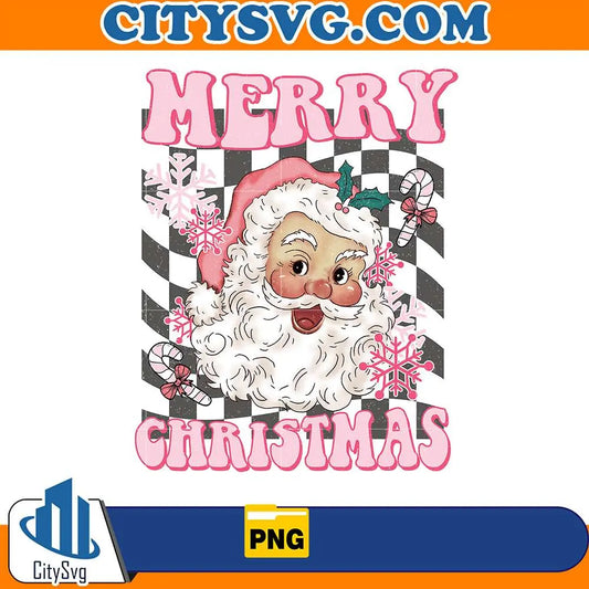MerrySantaChristmasPinkPng