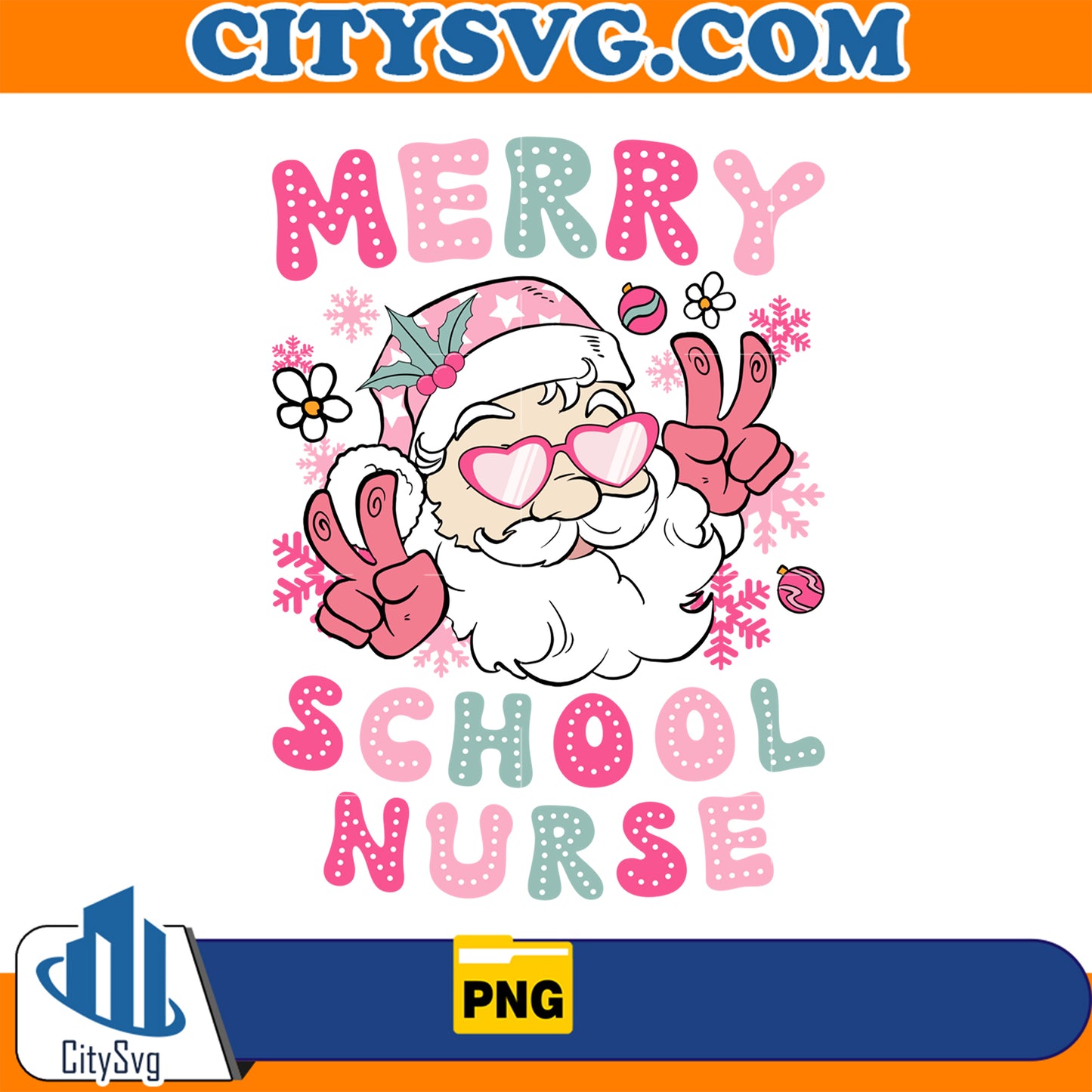 MerrySchoolNurseChristmasSchoolNursingXmasPartyLongSleevePng