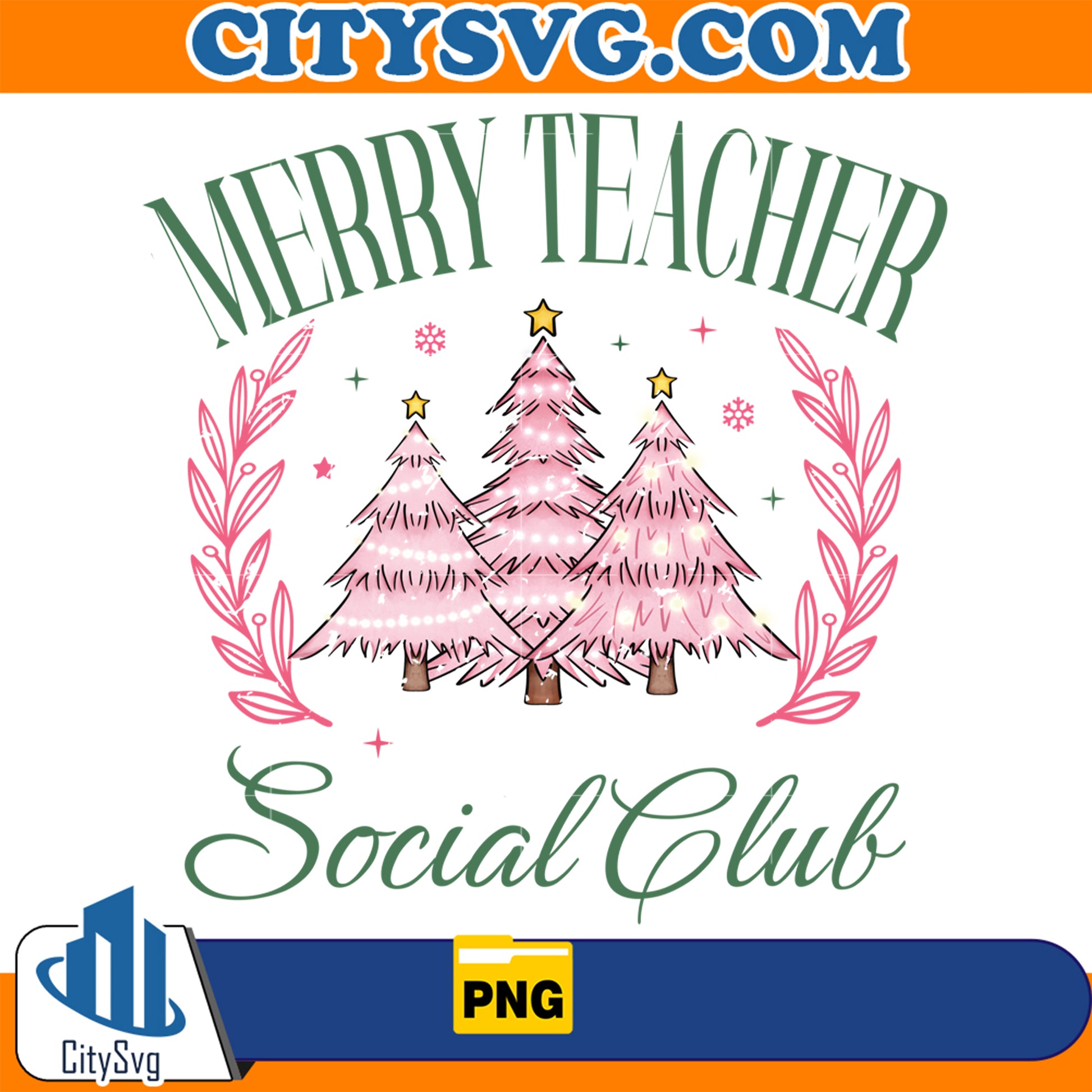 MerryTeacherSocialClubChristmasLongSleevePng