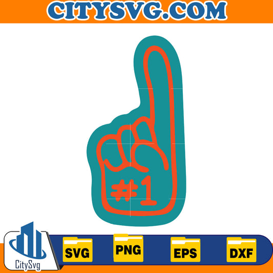 #1 Miami Dolphins Svg