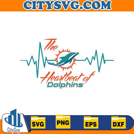 The heatbeat of Miami Dolphins Svg