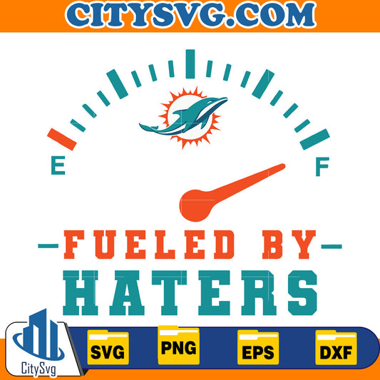 Fueled by Haters Miami Dolphins Svg