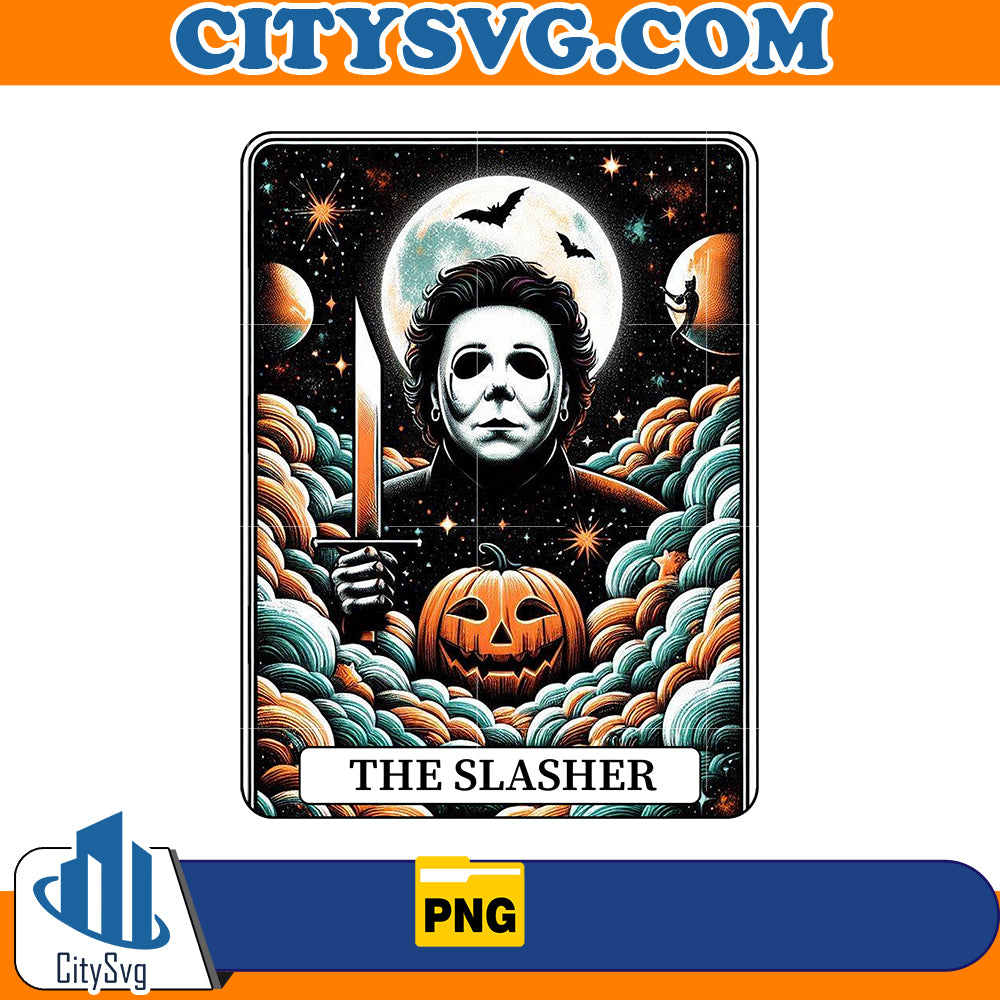 Horror tarot card Michael Myers The Slasher Png