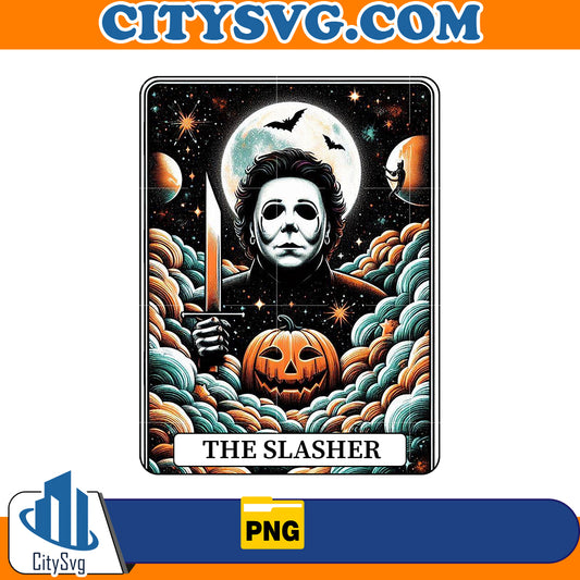 Horror tarot card Michael Myers The Slasher Png