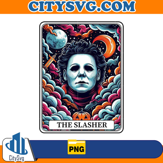 Horror tarot card Michael Myers The Slasher Png