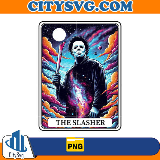 Horror tarot card Michael Myers The Slasher Png