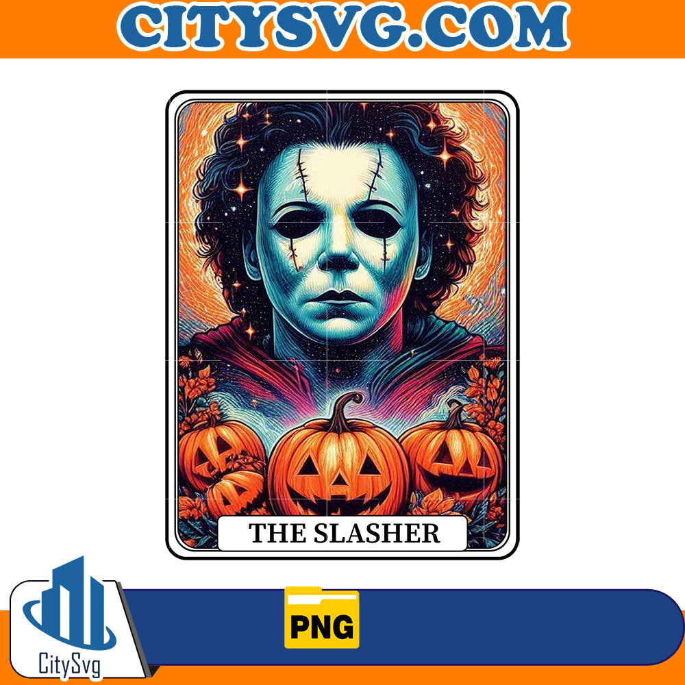 Horror tarot card Michael Myers The Slasher Png