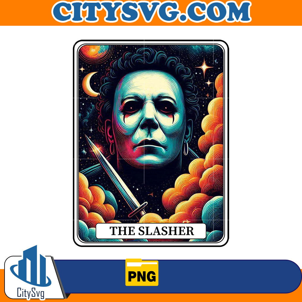 Horror tarot card Michael Myers The Slasher Png