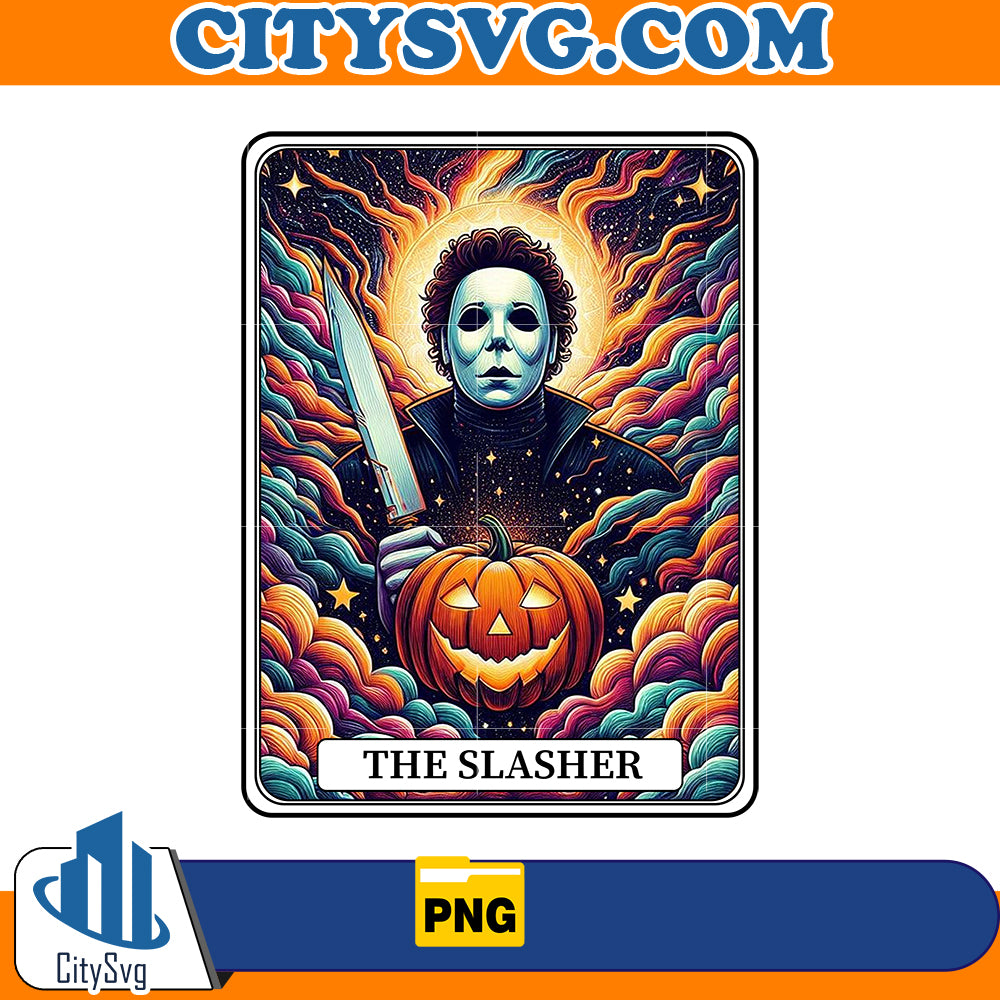 Horror tarot card Michael Myers The Slasher Png