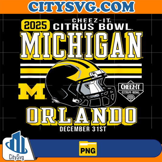 Michigan-Wolverines-Citrus-Bowl-2025-Officially-Png