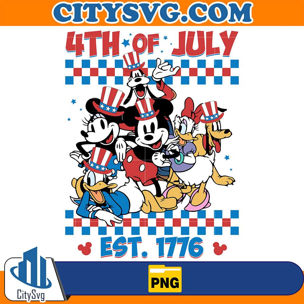 Mickey-And-Friends-4th-Of-July-Est-1776-Png