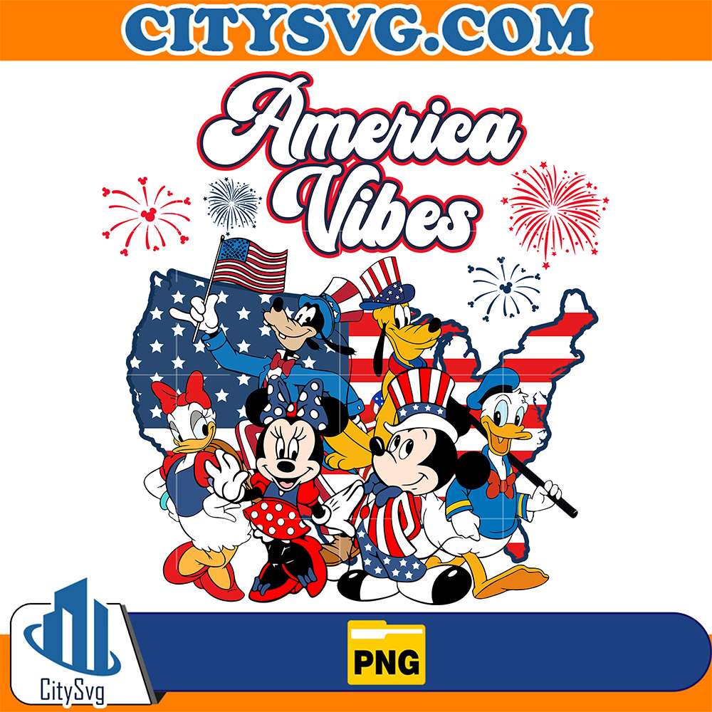 Mickey-And-Friends-America-Vibes-Map-4th-Of-July-Png