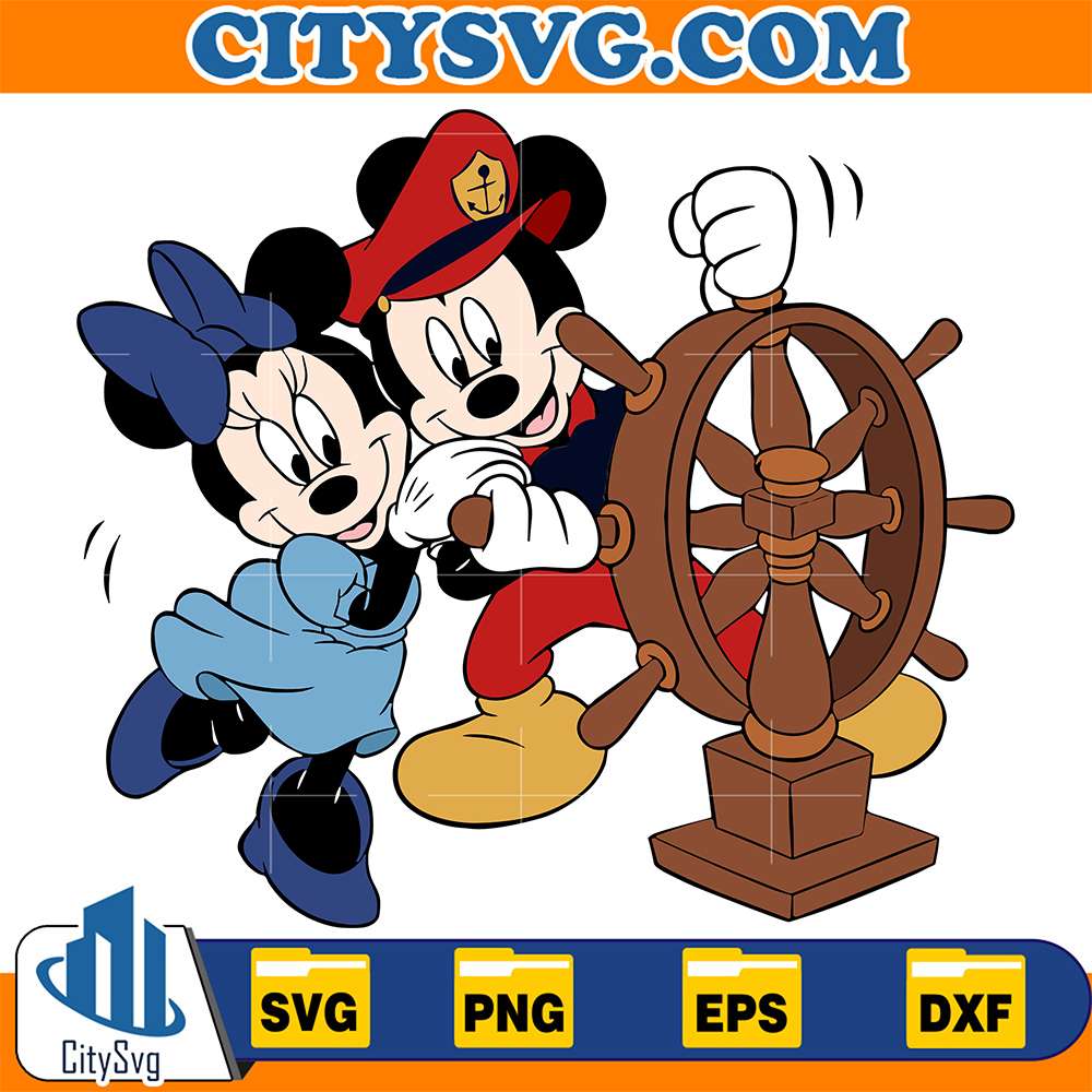 Mickey-And-Minnie-Captain-Cruise-Svg
