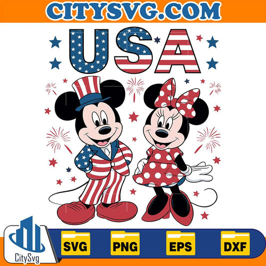 Mickey-And-Minnie-Usa-American-4th-Of-July-Svg