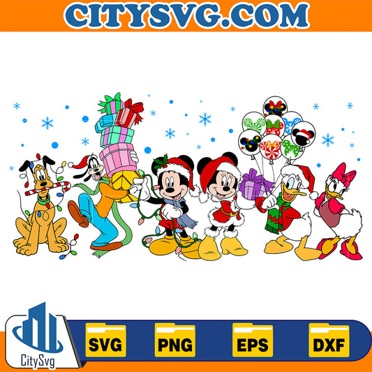 Mickey And friends Christmas Vibes Svg CitySvg
