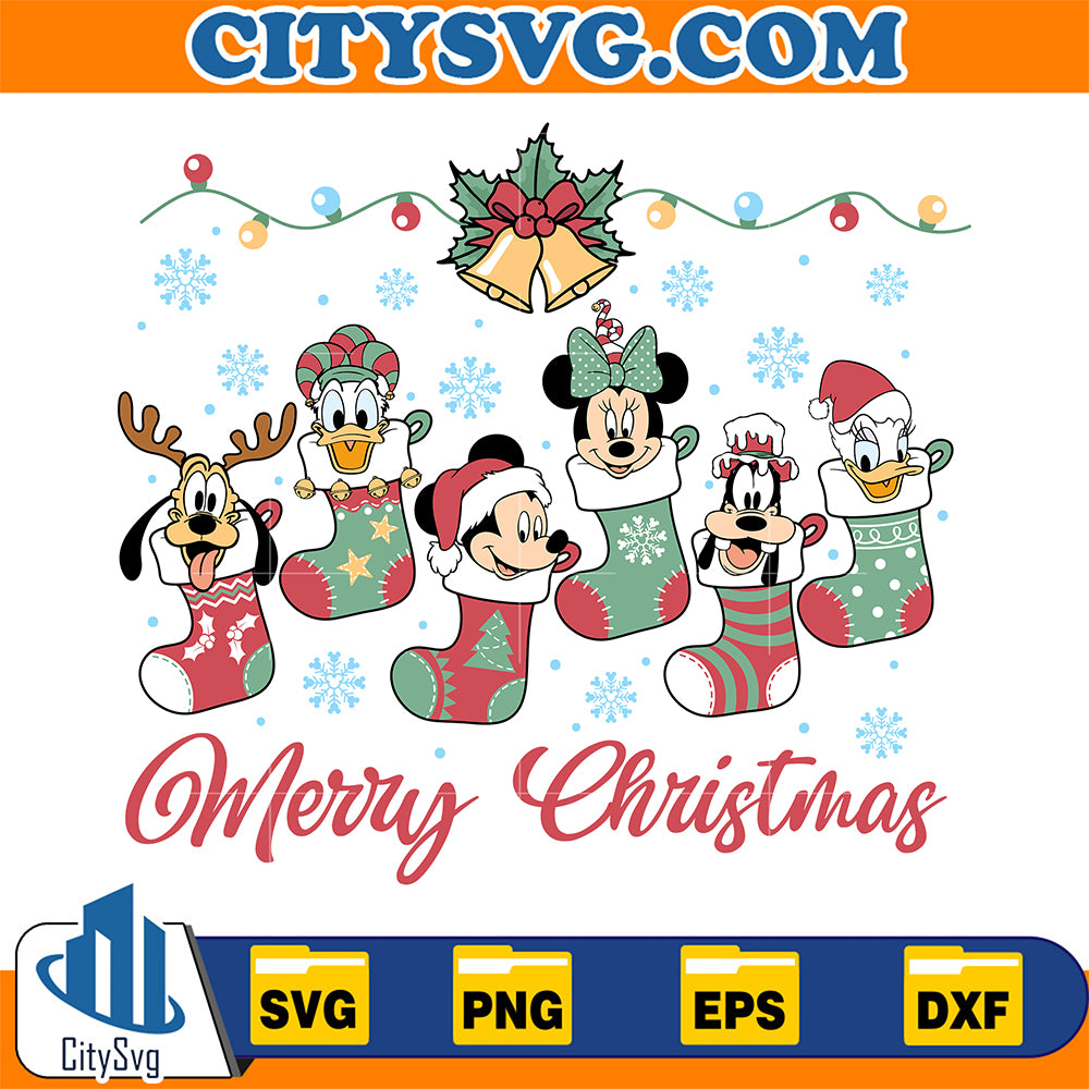 Mickey-Friends-Merry-Christmas-Socks-Svg