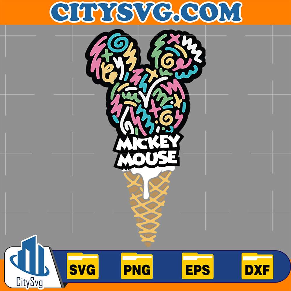 Mickey-Ice-Cream-Colorful-Svg