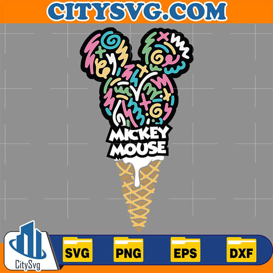 Mickey-Ice-Cream-Colorful-Svg