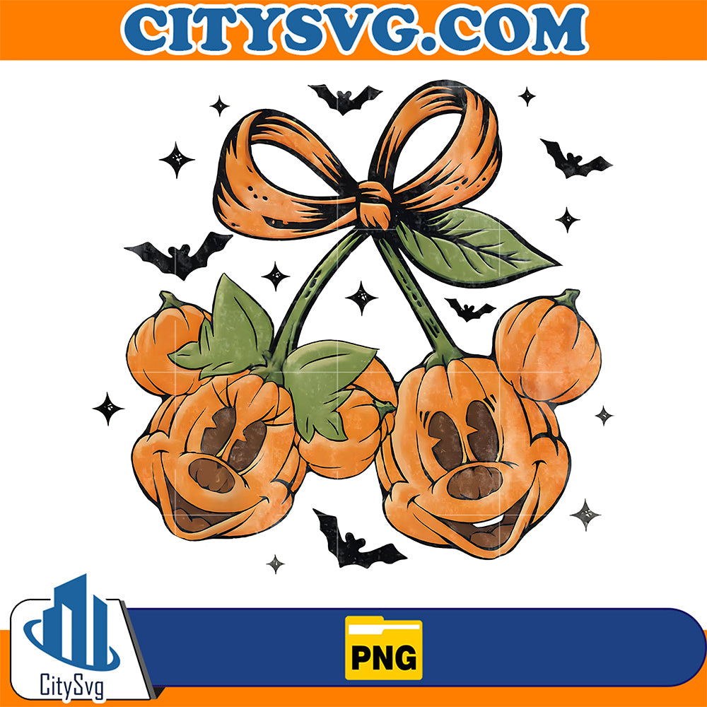 Mickey-Minnie-Pumpkin-Cherries-Png