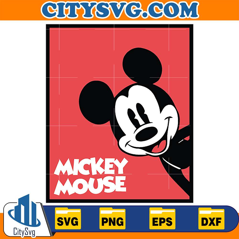 Mickey-Mouse-Frame-Red-Svg