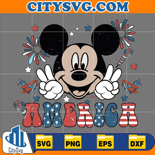  MickeyAmerica4thofJulySvg