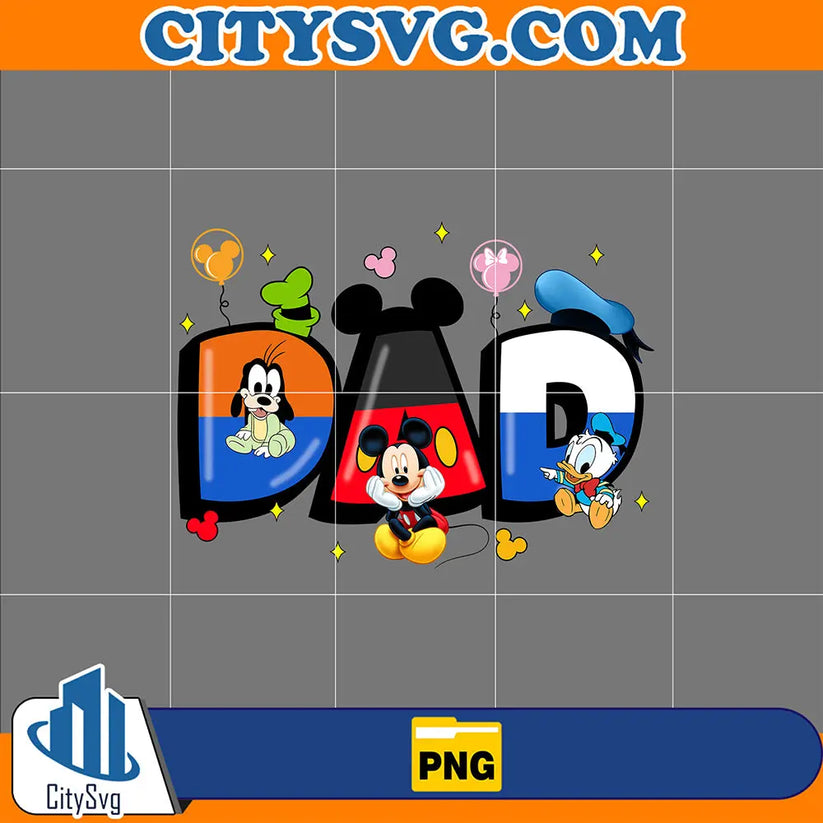 Mickey Dad Png, Cartoon Dad Png, Characters Letters Png, Doodle Story ...
