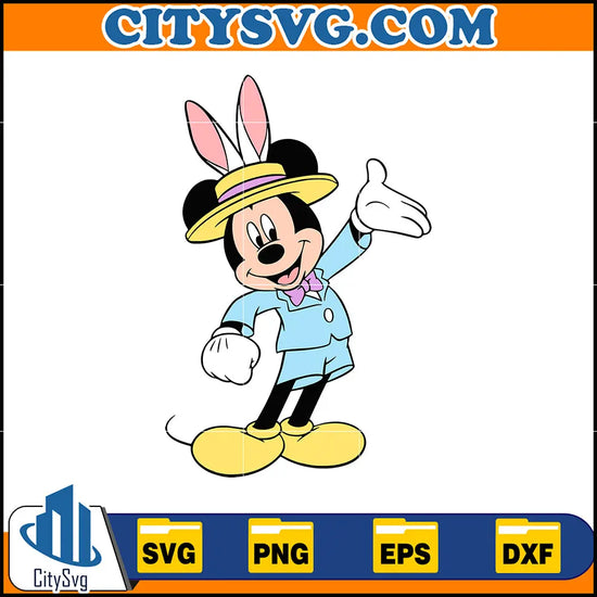 Mickey Spring Svg Mickey Easter Svg, Easter Svg Cut Files For Cricut, Silhouette, Mickey ...