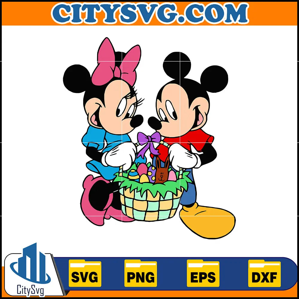 Mickey Spring Svg Mickey Easter Svg, Easter Svg Cut Files For Cricut, Silhouette, Mickey ...
