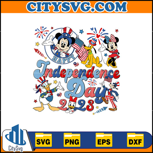 MickeyFriends4thOfJuly2023Svg