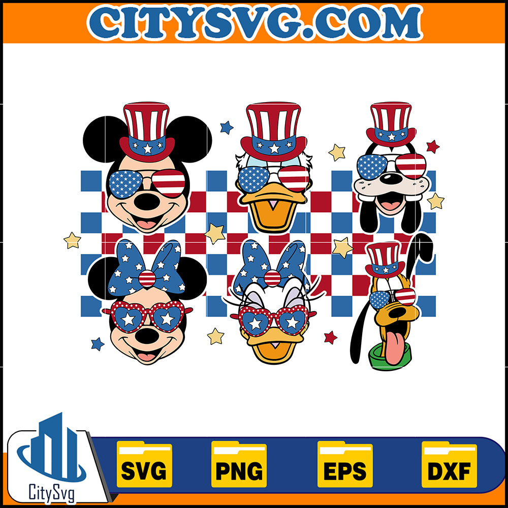 MickeyFriends4thOfJulySvg