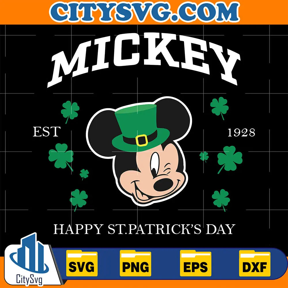 MickeyHappyStPatricksDayEst1928Svg