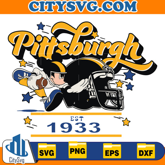 Mickey Pittsburgh Steelers Football Svg